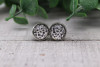 Cow Print Glass Stud Earrings
