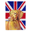 Dog with English Union Jack British Flag Garden Size Flag - S000213B001695P039635V000