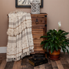 Parkland Collection Anika Eclectic Beige 52" x 67" WOVEN HANDLOOM Throw