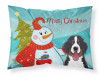 Snowman with Dog Fabric Standard Pillowcase - S000213B001695P057775V000