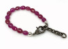 Natural Pink Sapphire Gemstone Bracelet, Pave Diamond Adjustable Bracelet, Sapphire Jewelry, September Birthstone Jewelry