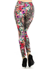 Zebra Floral Printed High Waisted Leggings