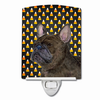 Candy Corn Halloween Dog Art Portrait Ceramic Night Light - SS4312CNL