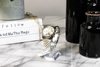 Michael Kors (MK5955) Lexington Chronograph Silver Gold Toned Stainless Steel Watch