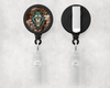 Western Aztec Bull Skull 1" Retractable Badge Reel