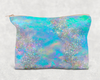 Turquoise Galaxy  Printed Canvas Zipper Bag
