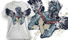Scary Character/Guns/Wings EPS Premium T-Shirt