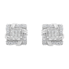 .925 Sterling Silver 1/2 Cttw Round-Cut Diamond Stud Earrings (I-J Color, I1-I2 Clarity)