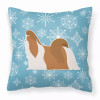Winter Snowflake With Dog Fabric Decorative Pillow - S000213B001695P073872V000