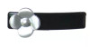 Silver Rose on Black Automatic Barrette