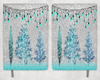 Turquoise Christmas Trees Printed 8 Inch  A-5 Journal