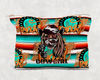 Serape Cowgirl  Printed Canvas Zipper Bag