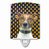 Candy Corn Halloween Dog Art Portrait Ceramic Night Light - KJ1211CNL