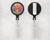 Rainbow Dandelions  1" Retractable Badge Reel