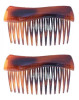 Wave Top Tortoise Shell Side Hair Comb (pair) - 321-2-04