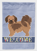 Tibetan Spaniel Welcome Flag Canvas House Size