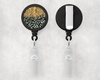 Leopard Print faux glitter Drip 1" Retractable Badge Reel