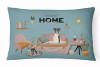 Sweet Home Dog Art Canvas Fabric Decorative Pillow - S000213B001695P020586V000