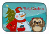 Snowman with Dog Dish Drying Mat - S000213B001695P115596V492