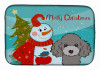 Snowman with Dog Dish Drying Mat - S000213B001695P115596V419