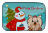 Snowman with Dog Dish Drying Mat - S000213B001695P115596V529