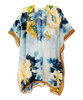 Gold Peony Silk Blend Floral Kimono