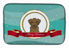 Holiday Dog on Dish Drying Mat - BB1544DDM