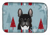 Winter Holiday Dog on Dish Drying Mat - S000213B001695P115596V224