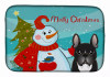 Snowman with Dog Dish Drying Mat - S000213B001695P115596V226