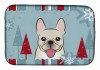 Winter Holiday Dog on Dish Drying Mat - S000213B001695P115596V225