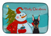 Snowman with Dog Dish Drying Mat - S000213B001695P115596V211