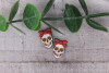 Skulls with Red Headbands || Stud Earrings || Hypoallergenic