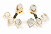 Leaf Design Jacket Earrings