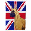 Dog with English Union Jack British Flag Garden Size Flag - S000213B001695P039622V000