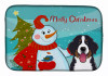 Snowman with Dog Dish Drying Mat - S000213B001695P115596V031