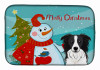 Snowman with Dog Dish Drying Mat - S000213B001695P115596V043