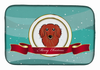 Holiday Dog on Dish Drying Mat - BB1524DDM