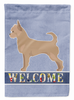 Tan Chorkie Welcome Flag Garden Size
