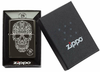 Zippo Anne Stokes 3D Skull Genuine High Polish Black Pocket Lighter USA