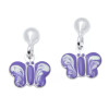 Unicornj Sterling Silver Children's Earrings with Butterfly Charm