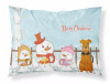 Merry Christmas Carolers Dog Fabric Standard Pillowcase - S000213B001695P069690V000