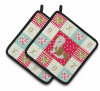 Dog XOXO Pair of Pot Holders - S000213B001695P010338V020