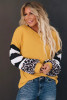 No Bad Days Leopard Striped Top - S000742B001640P001638V011