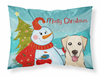 Snowman with Dog Fabric Standard Pillowcase - S000213B001695P057790V000