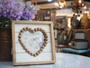 Wood Heart-Shaped Picture Frames|Cute Farmhouse Style Vintage Photo Frame with Wood Beads.