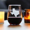 State of Texas Stemless Wine Glass - Texans Gifts and Decor