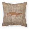 Animals Burlap Fabric Decorative Pillow - BB1120-BL-BN-PW1818
