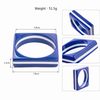 Square Resin Bangle - 9587637silverplated