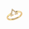 Aim High Open Triangle Diamond Ring in 14K Yellow Gold Vermeil on Sterling Silver - S000111B001158P000162V007