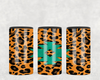 Leopard Print Aztec  Steel can hugger - optional speaker